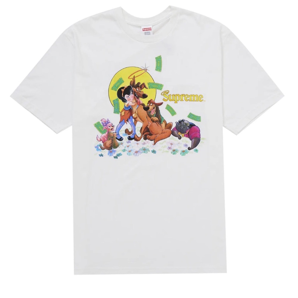Supreme White All Dogs Tee